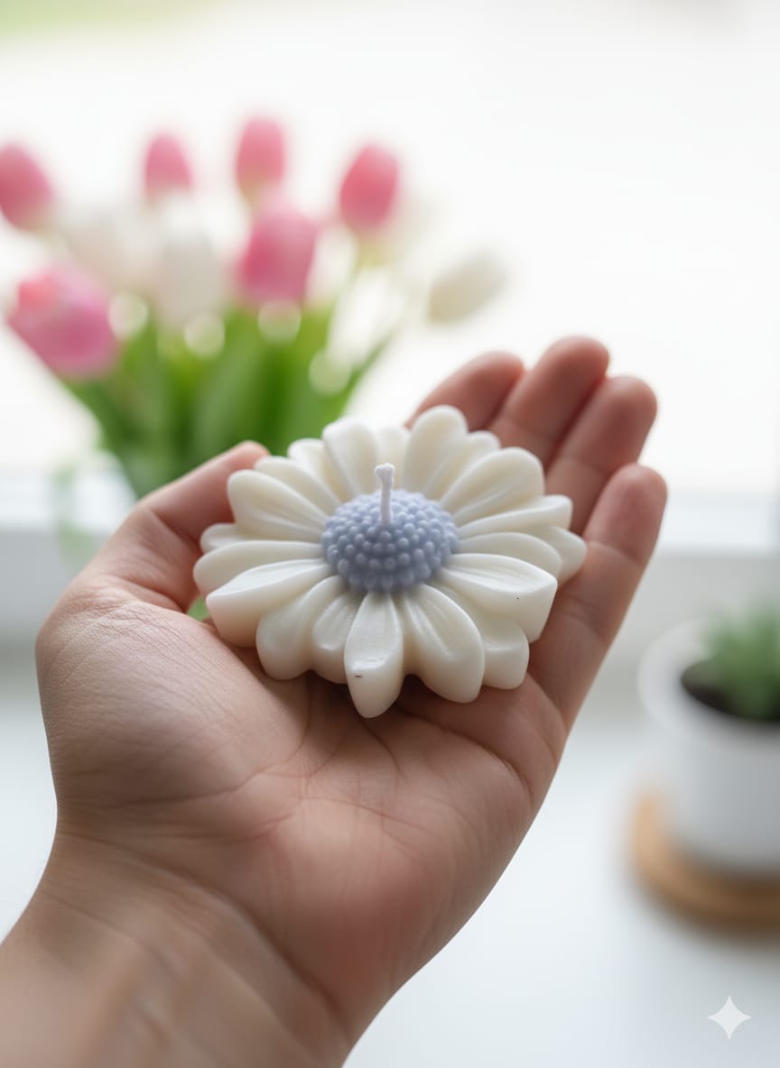 Daizy Flower Candle