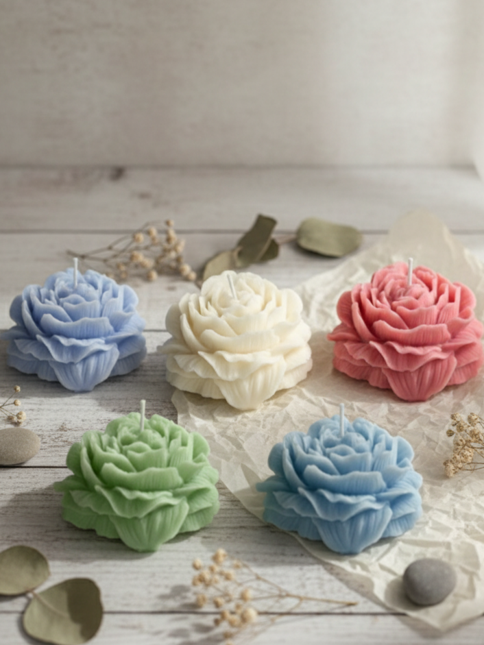 Peony Flower Scented Decorative Candle – Arak Candle